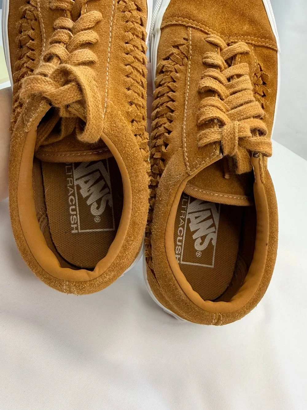 Vans Old Skool Weave DX Mens 5.5/Womens 7 Low-Top Glazed Ginger Suede Sneakers